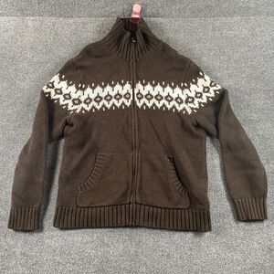 Vintage Banana Republic Men's Knit Brown Sweater Large